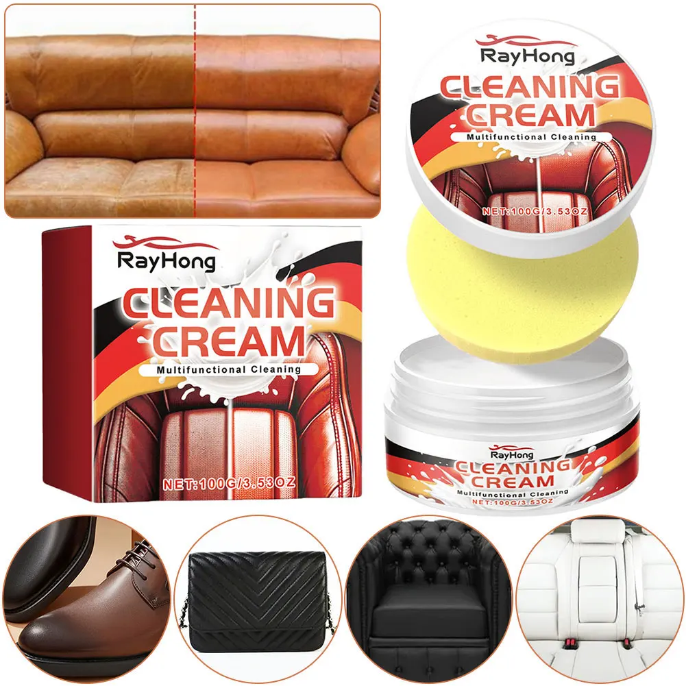 100g Leather Care Cream with Sponge Car Leather Restorer Cream Car Leather Refresher for Leather Pant Bag Shoes Furniture
100g Leather Care Cream with Sponge Car Leather Restorer Cream Car Leather Refresher for Leather Pant Bag Shoes Furniture