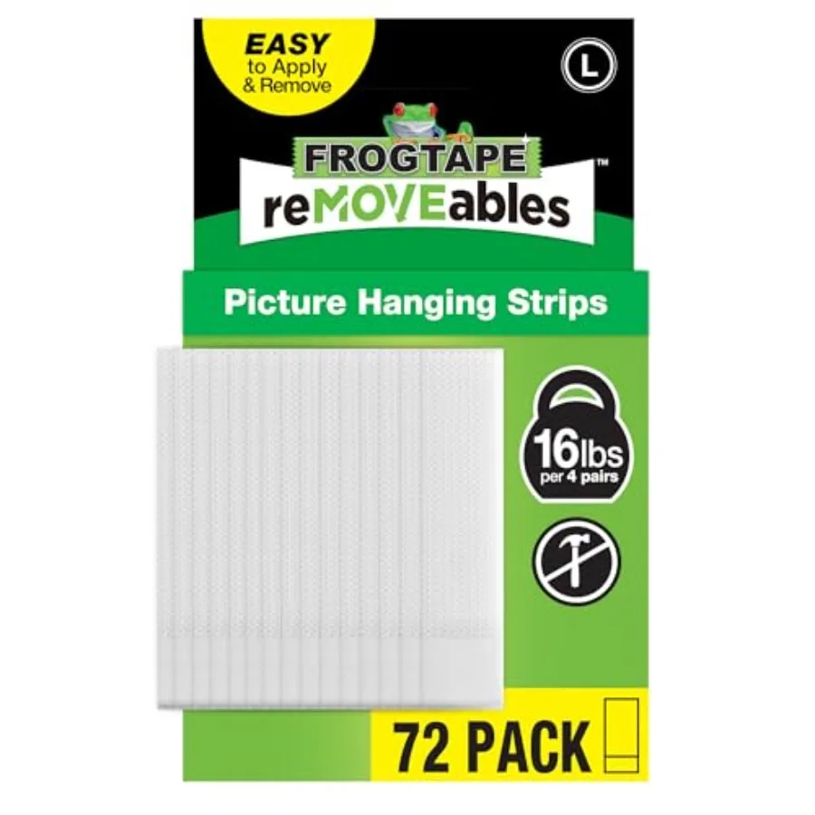 reMOVEables Picture Hanging Strips, - 16lbs per 4, Damage-Free Removeable Adhesive Wall Strips Picture Hangers for Mounting Fra
reMOVEables Picture Hanging Strips, - 16lbs per 4, Damage-Free Removeable Adhesive Wall Strips Picture Hangers for Mounting Fra