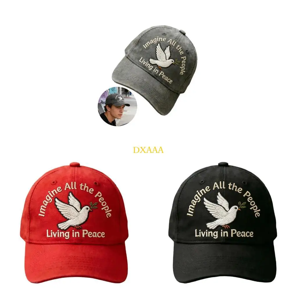DXAA Cotton Baseball Hat Feature Flying Bird Symbol And Peace Slogan For Adults
DXAA Cotton Baseball Hat Feature Flying Bird Symbol And Peace Slogan For Adults