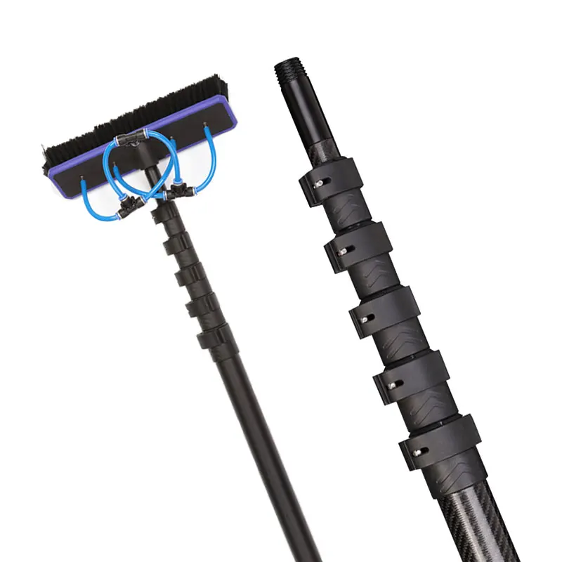 18ft 100ft 4k high modulus carbon fiber water fed telescopic window cleaning pole
18ft 100ft 4k high modulus carbon fiber water fed telescopic window cleaning pole