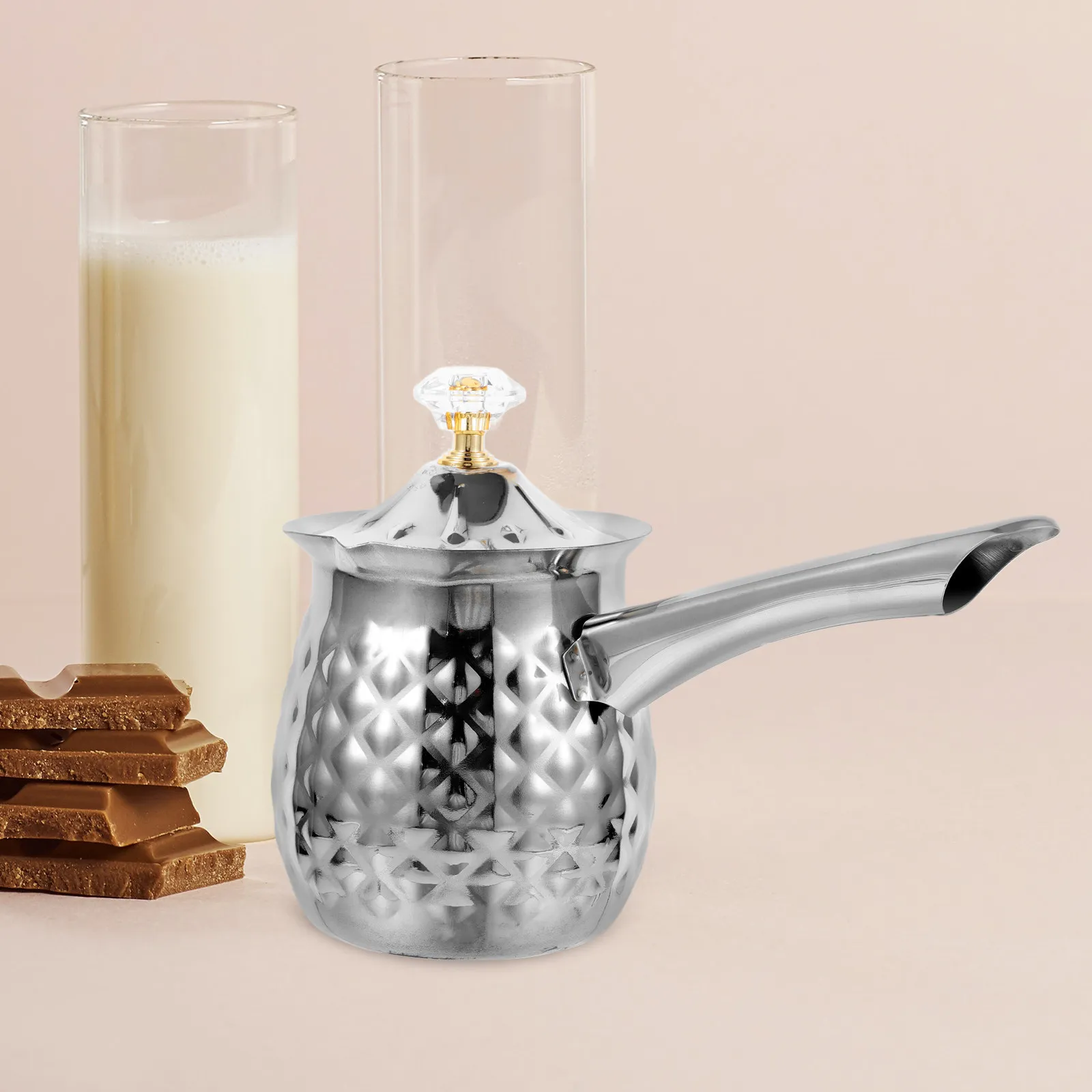 Stainless Steel Coffee Pot Ideal Capacity Milk Heating Pot Anti-Scald Handle Easy Clean Smooth Grip for Household Use
Stainless Steel Coffee Pot Ideal Capacity Milk Heating Pot Anti-Scald Handle Easy Clean Smooth Grip for Household Use