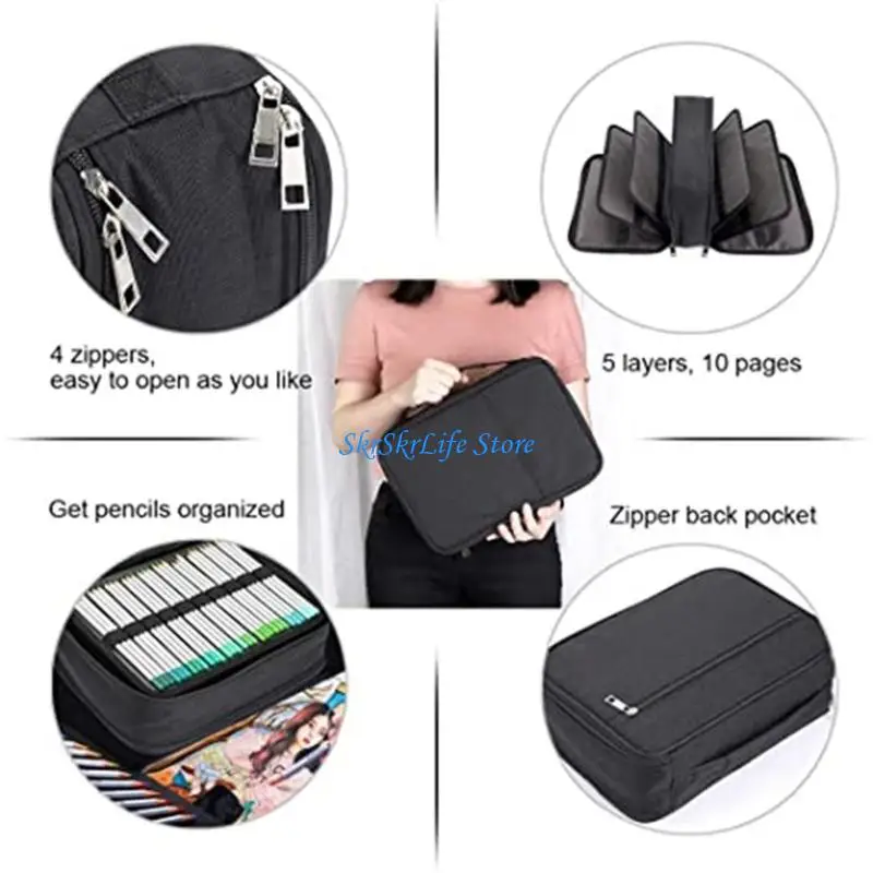 E65E 300 SlotsPencils Organiser Pen Bag Pencil Case Coloured Pencils Holders for Girl
E65E 300 SlotsPencils Organiser Pen Bag Pencil Case Coloured Pencils Holders for Girl