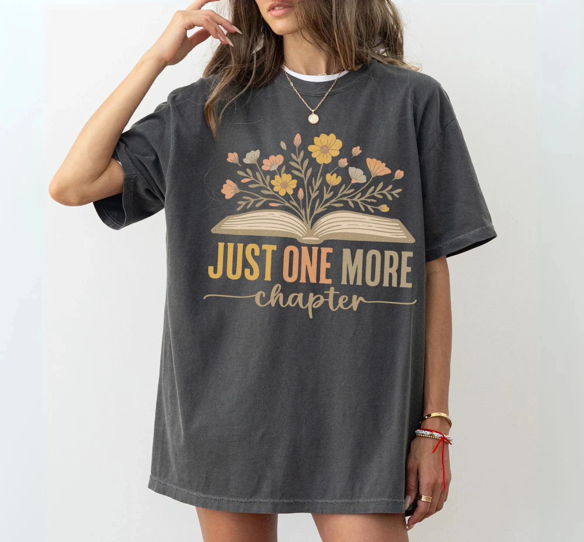 Plus Size Summer Women's Vintage Just One More Chapter T-Shirt Cotton Breathable Stylish Versatile Street Style Oversized
Plus Size Summer Women's Vintage Just One More Chapter T-Shirt Cotton Breathable Stylish Versatile Street Style Oversized