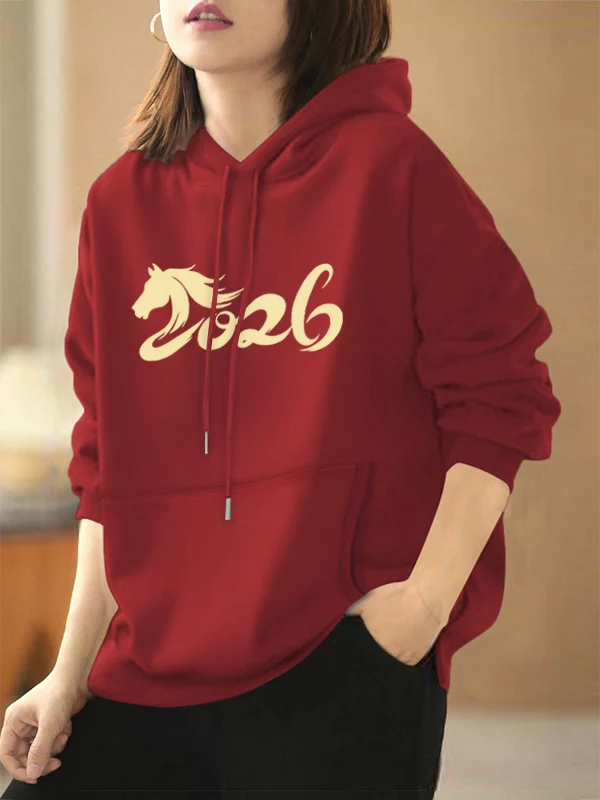 Men's Hoodie Sweatshirt Thickened Fleece Warm New Year Print Casual Long Sleeve Streetwear for Youth And Couples
Men's Hoodie Sweatshirt Thickened Fleece Warm New Year Print Casual Long Sleeve Streetwear for Youth And Couples