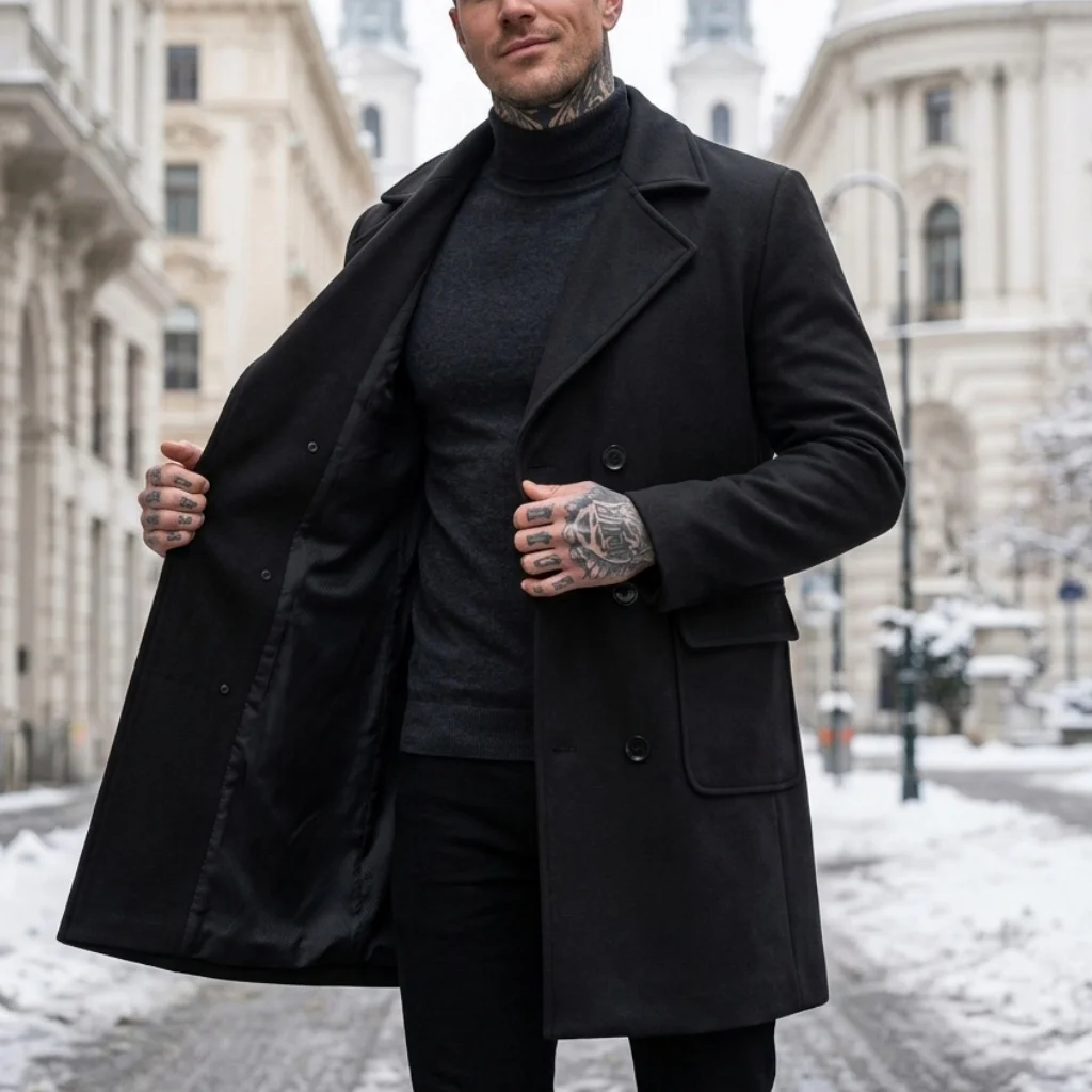New Winter Men's Double-Breasted Knee-Length Trench Coat Windproof Lined Multi-Pocket Jakcets Business Casual Streetwear Coat
New Winter Men's Double-Breasted Knee-Length Trench Coat Windproof Lined Multi-Pocket Jakcets Business Casual Streetwear Coat