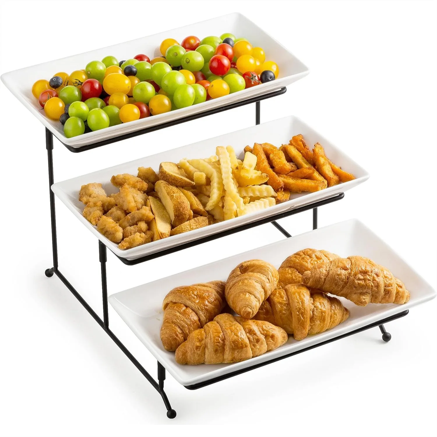 3 Tier Serving Stand with Platters, Large Porcelain Tiered Tray for Party Display, Desserts, Cupcakes, and Appetizers
3 Tier Serving Stand with Platters, Large Porcelain Tiered Tray for Party Display, Desserts, Cupcakes, and Appetizers