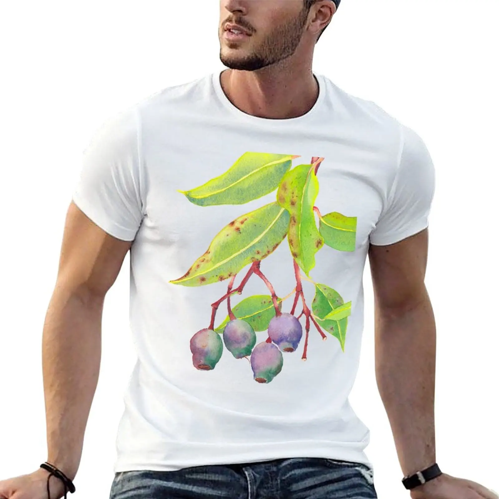 Gum tree branch with gumnuts - watercolour T-Shirt man t shirts for men t shirts for man pack cotton T-Shirt
Gum tree branch with gumnuts - watercolour T-Shirt man t shirts for men t shirts for man pack cotton T-Shirt