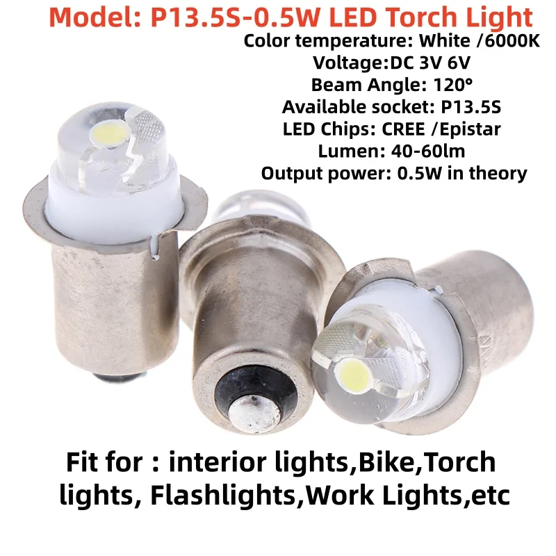 P13.5S 0,5 Вт 3 В 6 В светодиодная миниатюрная лампа для фонарика сменная лампа фонарики аксессуары для рабочего освещения
P13.5S 0,5 Вт 3 В 6 В светодиодная миниатюрная лампа для фонарика сменная лампа фонарики аксессуары для рабочего освещения