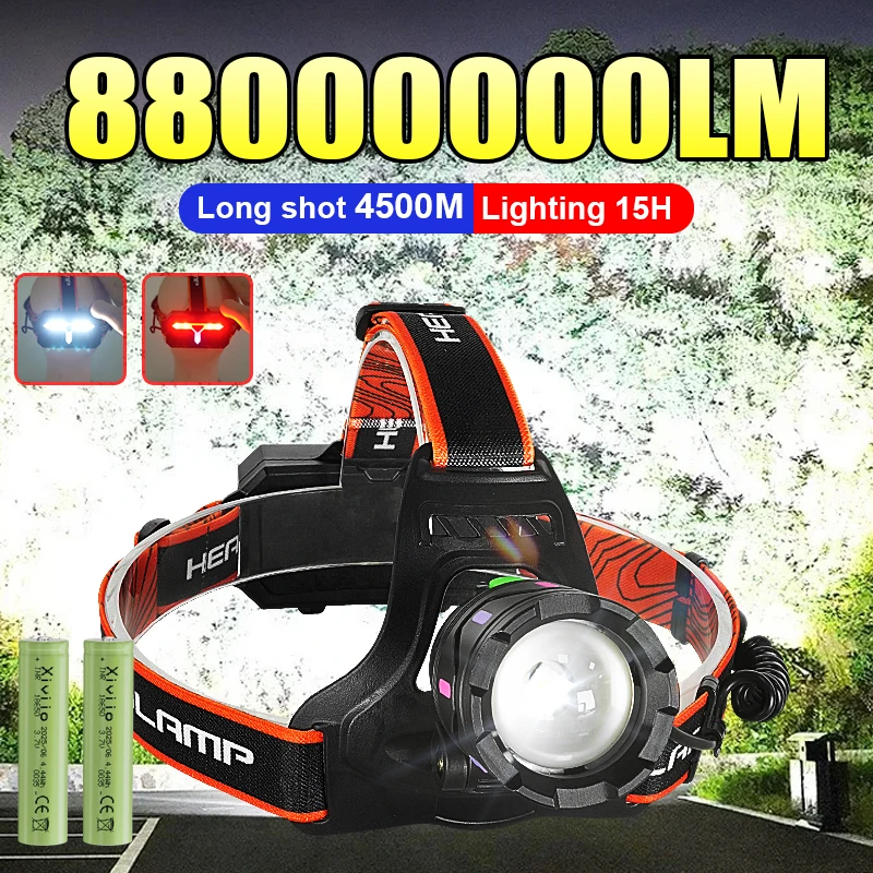 Most Powerful Headlight 88000000LM Super Bright LED Heaadlamp COB Light USB Rechargeable Head Light For Outdoor Fishing Hunting
Most Powerful Headlight 88000000LM Super Bright LED Heaadlamp COB Light USB Rechargeable Head Light For Outdoor Fishing Hunting