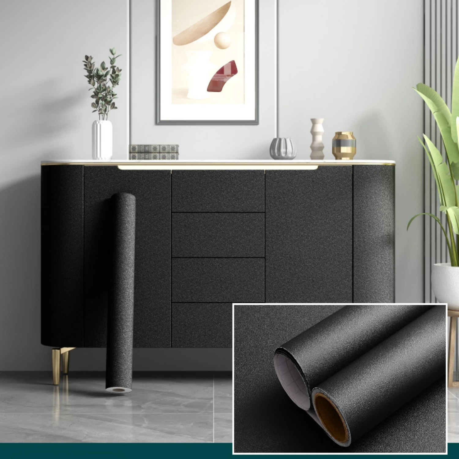 Водостойкие матовые обои шириной 55 см, черные виниловые самоклеящиеся наклейки для настенной мебели, гостиной, контактная бумага, домашний декор
Водостойкие матовые обои шириной 55 см, черные виниловые самоклеящиеся наклейки для настенной мебели, гостиной, контактная бумага, домашний декор