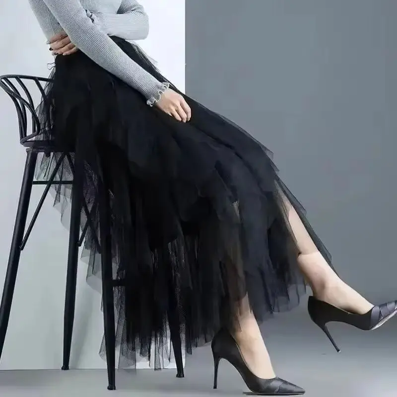Женская тюлевая сетчатая юбка Chamliforve, элегантная длинная юбка-пачка трапециевидной формы с эластичной резинкой на талии для весны и лета, длинная юбка
Женская тюлевая сетчатая юбка Chamliforve, элегантная длинная юбка-пачка трапециевидной формы с эластичной резинкой на талии для весны и лета, длинная юбка
