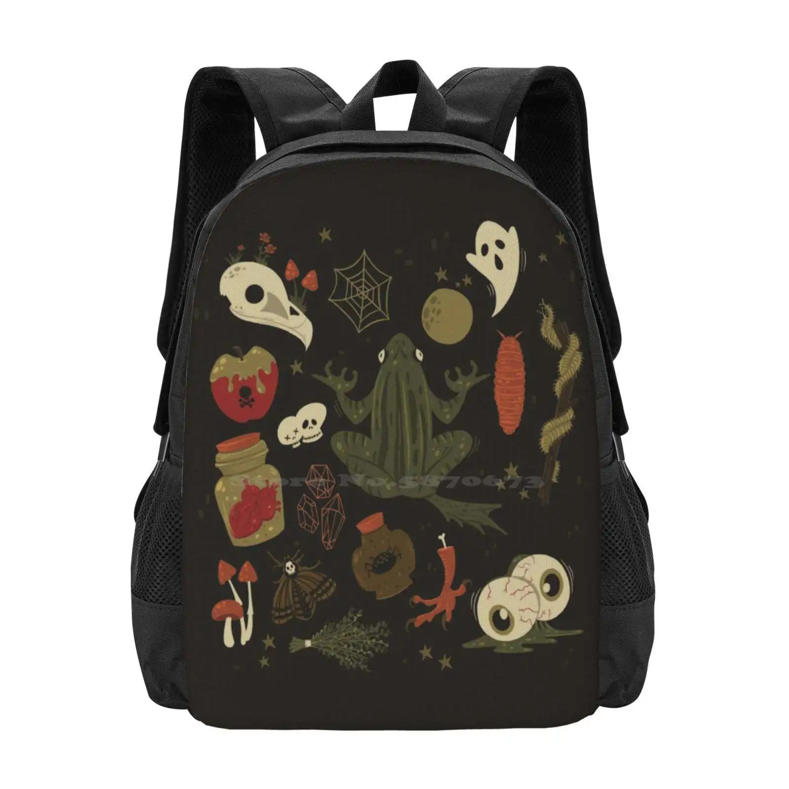 Школьный рюкзак The Witch'S Essentials, модные сумки, волшебная лягушка, призрак, привидение на Хэллоуин, глазные яблоки
Школьный рюкзак The Witch'S Essentials, модные сумки, волшебная лягушка, призрак, привидение на Хэллоуин, глазные яблоки