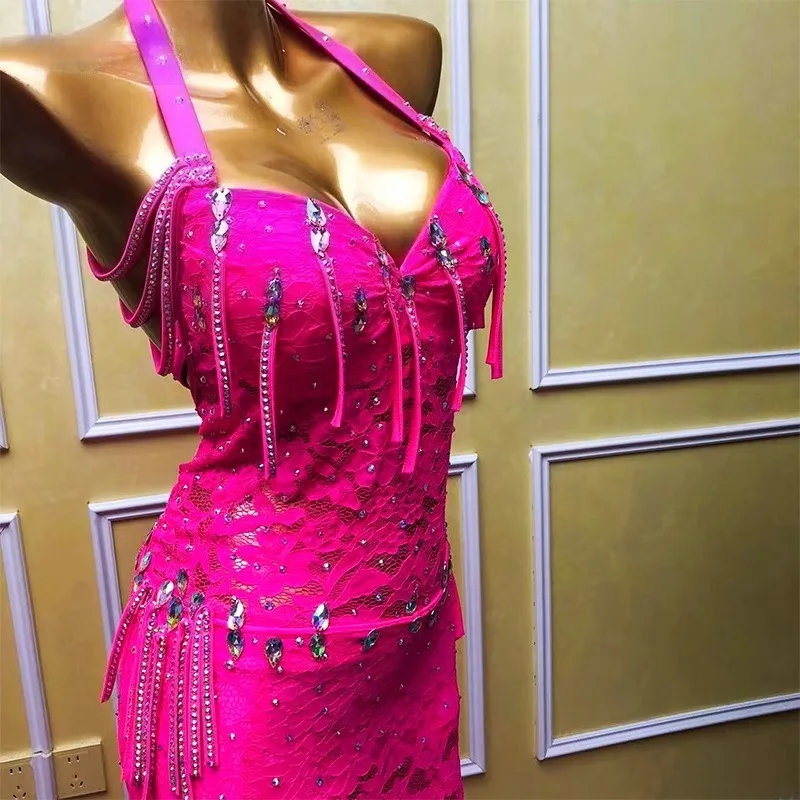 Customized Belly Dancer Costume 2025 New Oriental Dance Performance Costume Set for Women Rose Pink Bras Long Dress
Customized Belly Dancer Costume 2025 New Oriental Dance Performance Costume Set for Women Rose Pink Bras Long Dress