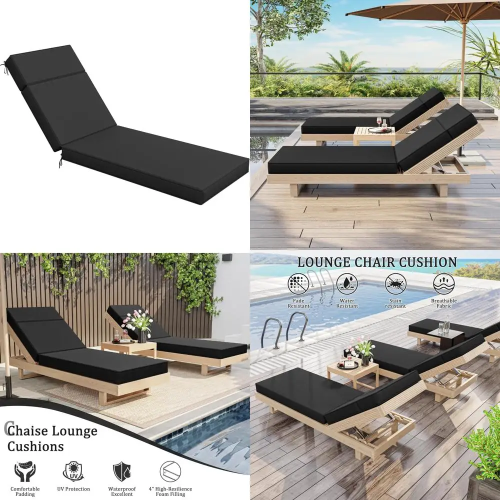 Outdoor High-Density Foam Chaise Lounge Cushions 80x26x4 Waterproof with Ties for Patio Furniture
Outdoor High-Density Foam Chaise Lounge Cushions 80x26x4 Waterproof with Ties for Patio Furniture
