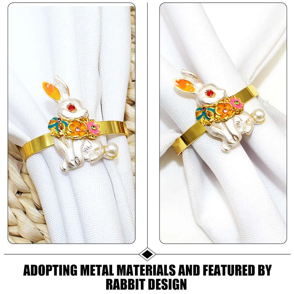 6Pcs Rabbit Design Napkin Rings Easter Theme Metal Serviette Rings Dinner Party Table Decor Napkin Clasps Decoration
6Pcs Rabbit Design Napkin Rings Easter Theme Metal Serviette Rings Dinner Party Table Decor Napkin Clasps Decoration
