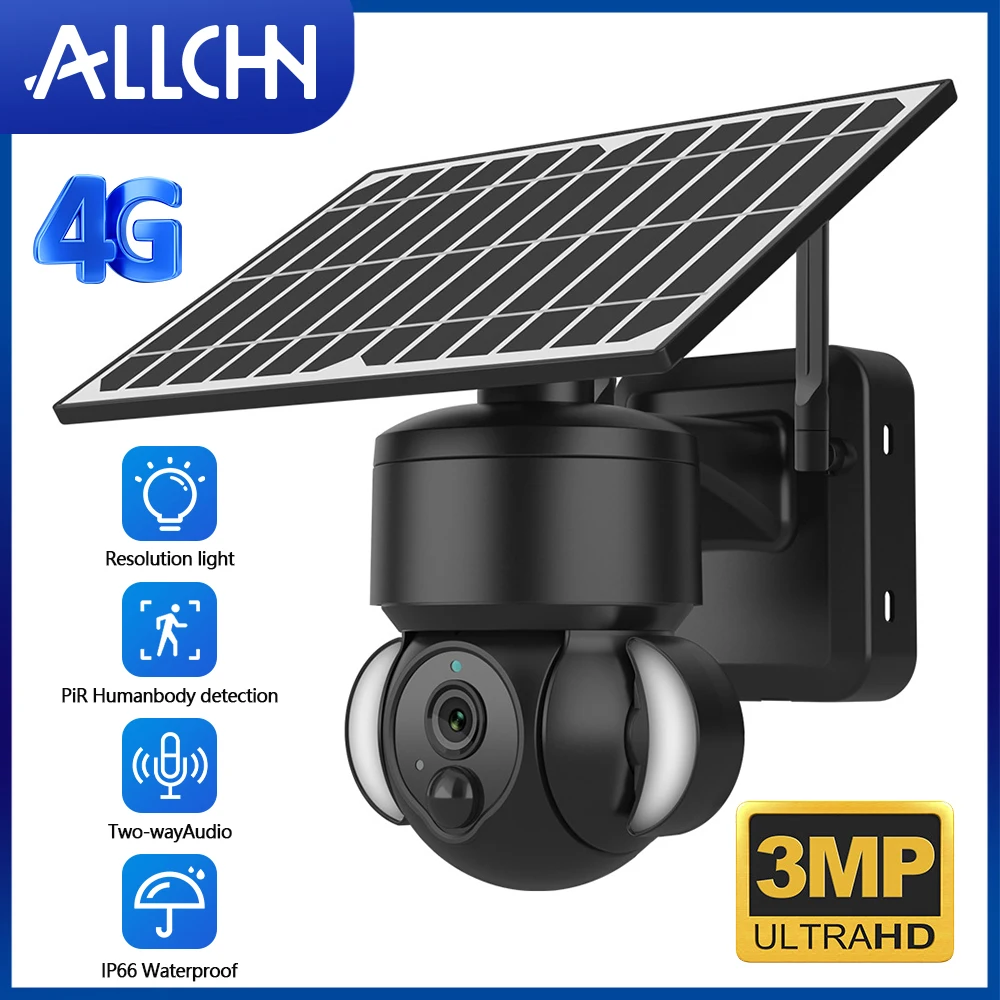 ALLCHN 3MP HD Outdoor 4G Solar Camera with Solar Panel Security Protection Humanoid Detection Tracking Alarm Camera Monitoring
ALLCHN 3MP HD Outdoor 4G Solar Camera with Solar Panel Security Protection Humanoid Detection Tracking Alarm Camera Monitoring