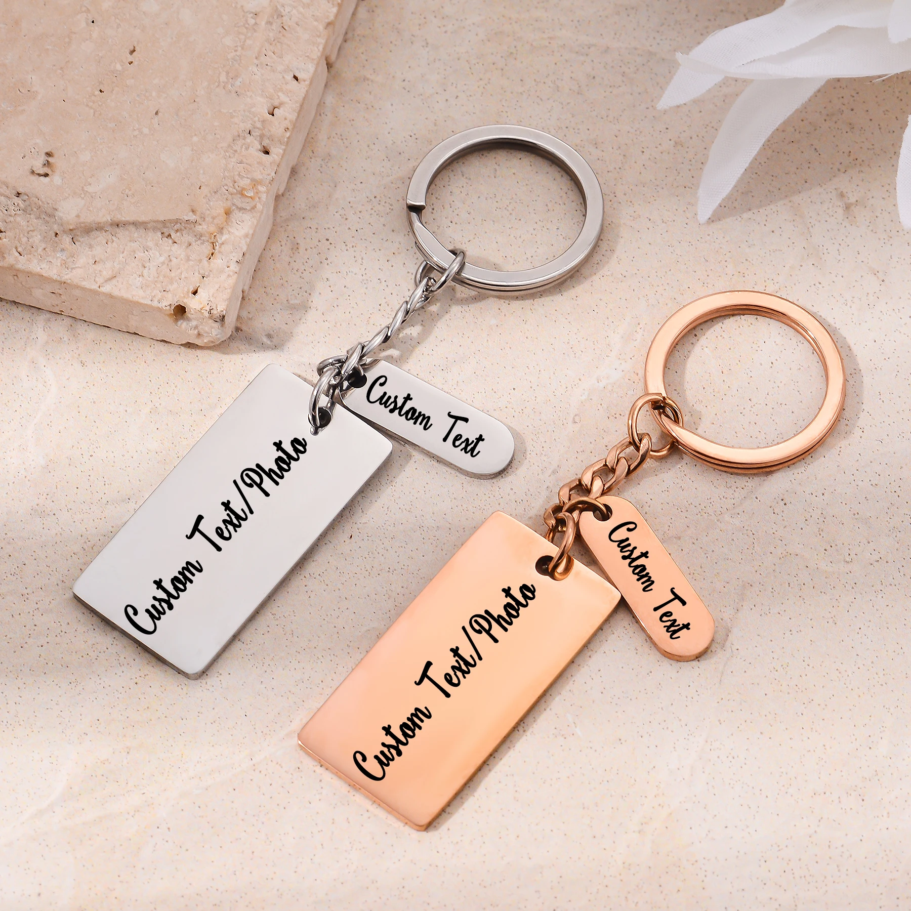 Custom Engraved Dog Tag Keychains - Stainless Steel Personalized Key Rings for Men Women, Ideal for DIY Name Date Message
Custom Engraved Dog Tag Keychains - Stainless Steel Personalized Key Rings for Men Women, Ideal for DIY Name Date Message