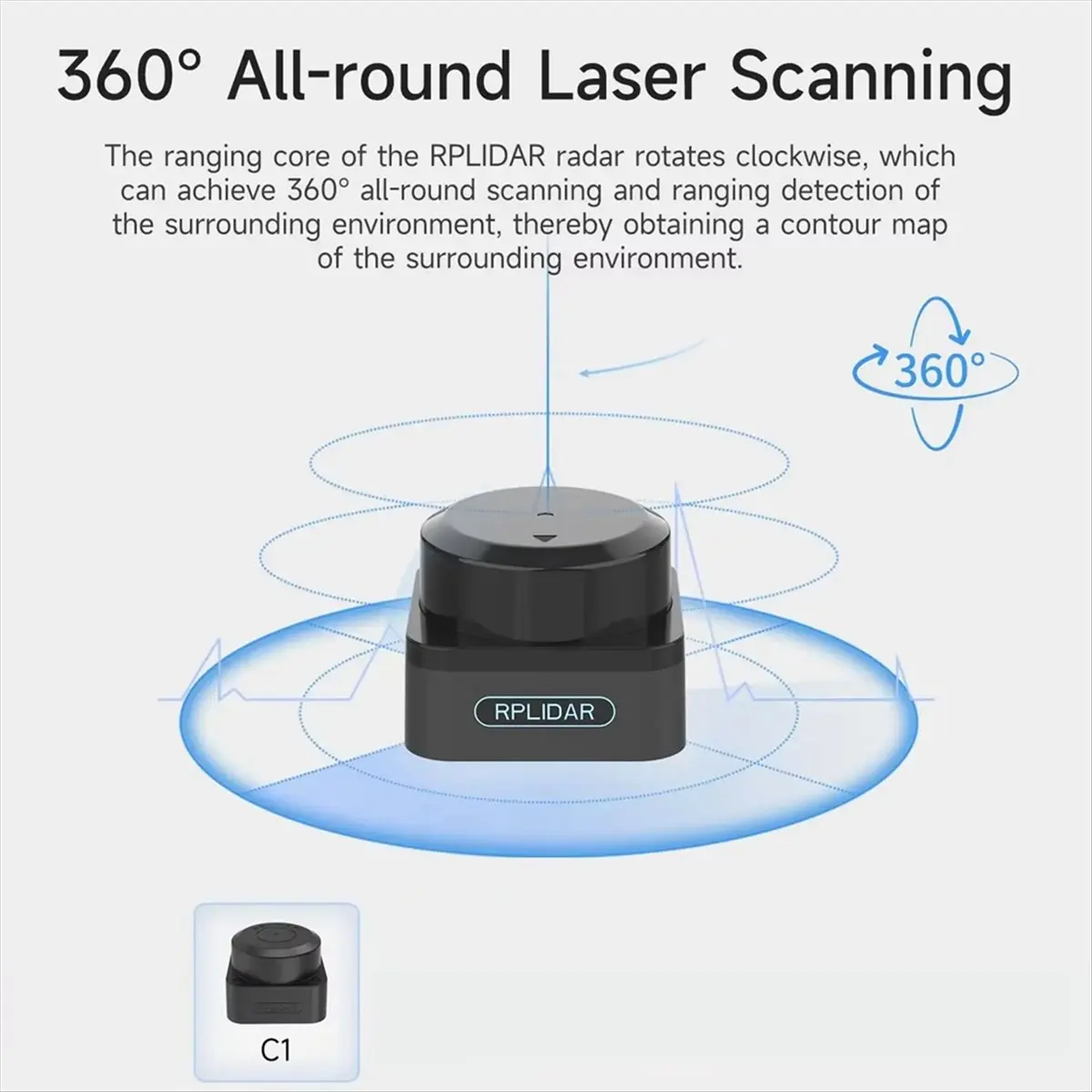 M85K C1 Portable ToF Laser Scanner Kit 12m 360 ° Scanning for Robot Positioning, Mapping, Obstacle Avoidance
M85K C1 Portable ToF Laser Scanner Kit 12m 360 ° Scanning for Robot Positioning, Mapping, Obstacle Avoidance