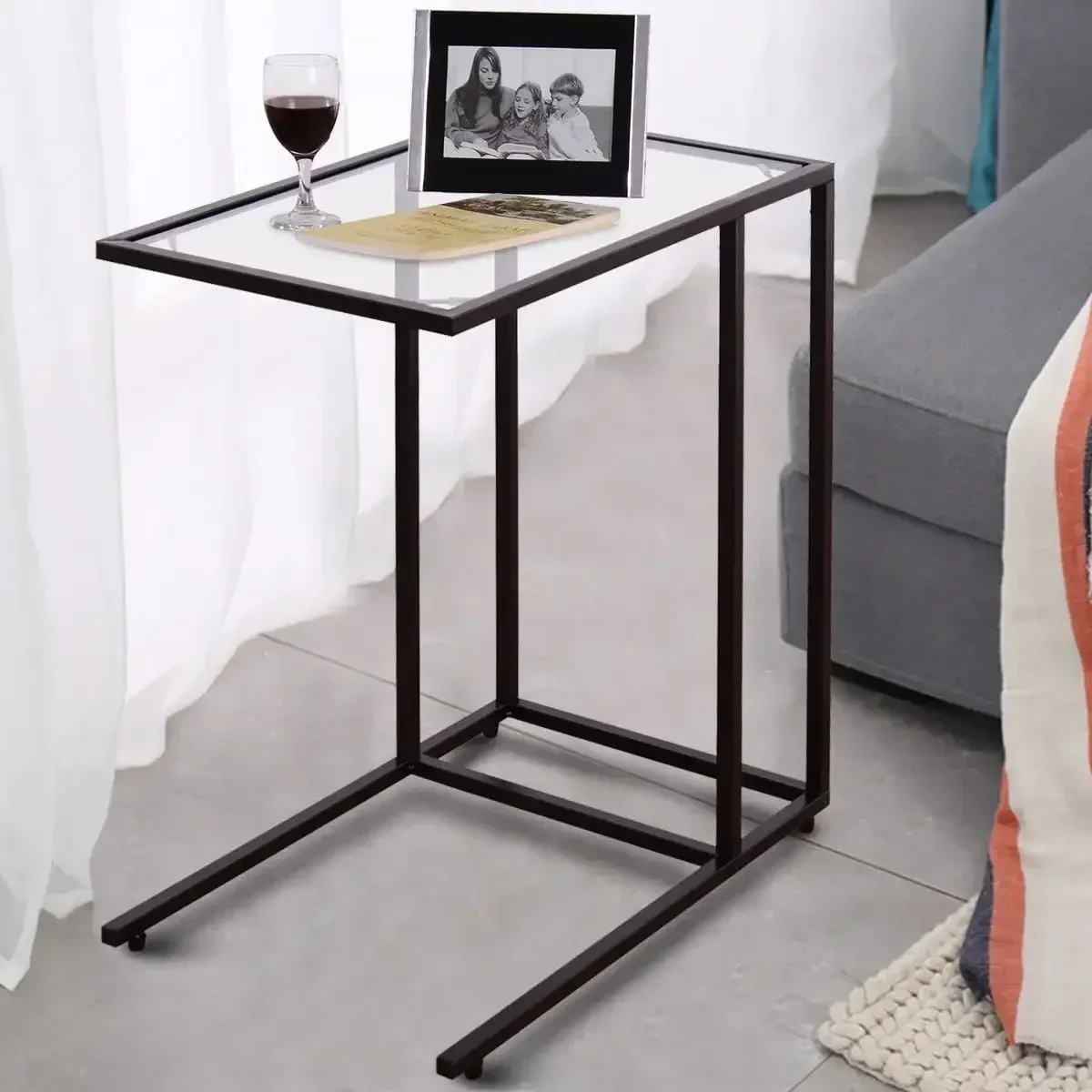 Coffee Tray Side Sofa End Table Ottoman Couch Stand TV Lap Snack W/Glass Top New
Coffee Tray Side Sofa End Table Ottoman Couch Stand TV Lap Snack W/Glass Top New