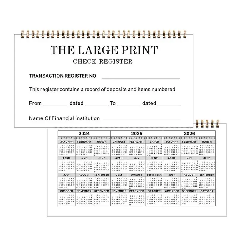 Checkbook Registers For Personal Checkbook Low Vision Transactions Ledgers Spiral Top Design Checkbook Register 25 Pages
Checkbook Registers For Personal Checkbook Low Vision Transactions Ledgers Spiral Top Design Checkbook Register 25 Pages