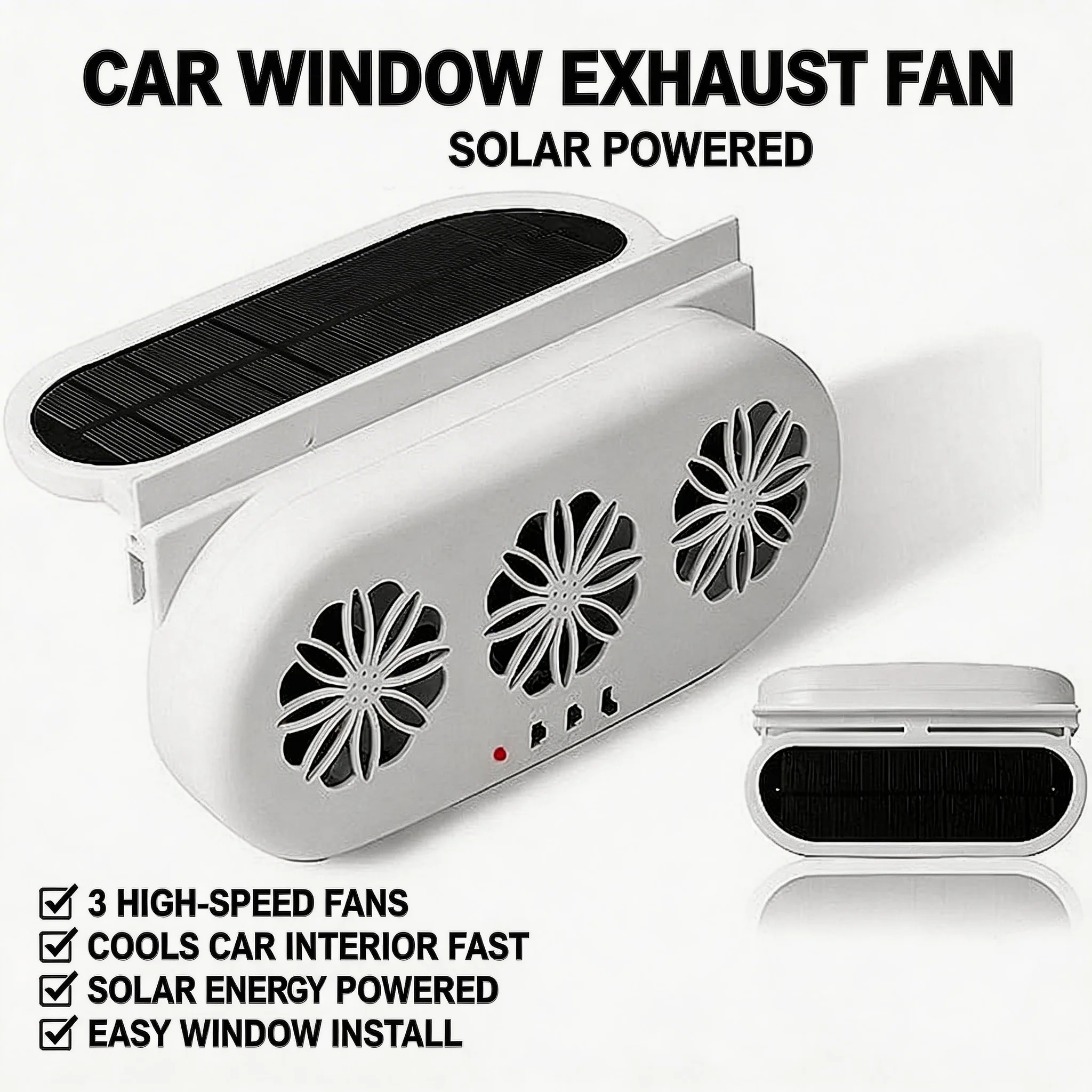 Car Window Exhaust Fan Solar Powered USB Charging Ventilator Air Circulation Cooler For Car Interior Summer Low Noise Quiet
Car Window Exhaust Fan Solar Powered USB Charging Ventilator Air Circulation Cooler For Car Interior Summer Low Noise Quiet