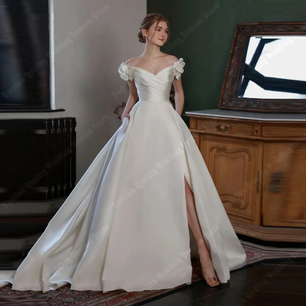 Boho Sweetheart Collar Women Wedding Dresses Elegant A-Line Fork Bride Gown Elegant Princess Party Vestidos De Novias Customized
Boho Sweetheart Collar Women Wedding Dresses Elegant A-Line Fork Bride Gown Elegant Princess Party Vestidos De Novias Customized