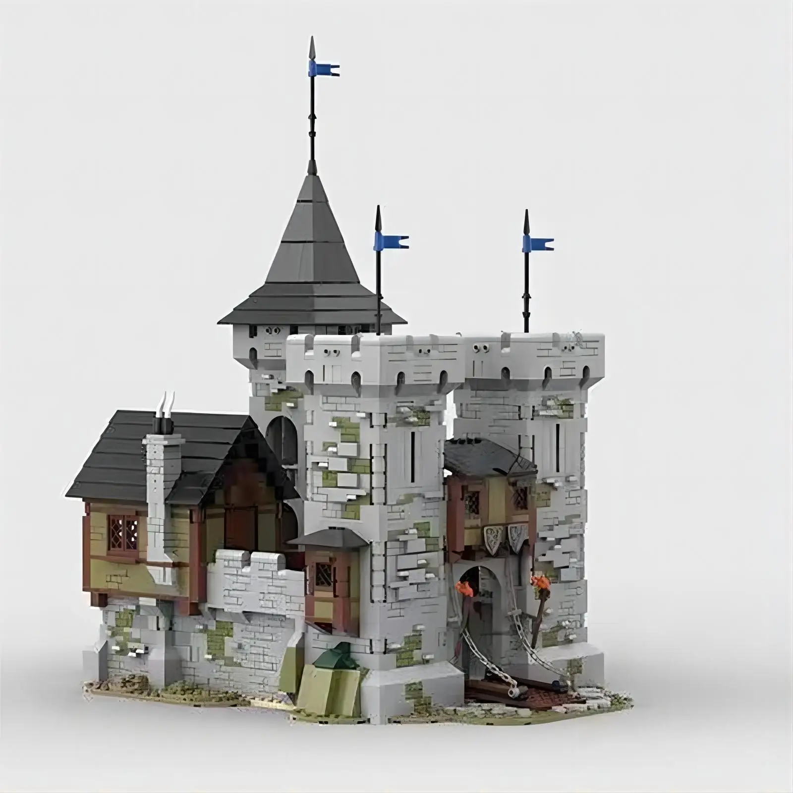 2218 шт. MOC замок архитектурная сцена среднего возраста черная модель фасона Outpost сборка встроенный блок Tov детский подарок
2218 шт. MOC замок архитектурная сцена среднего возраста черная модель фасона Outpost сборка встроенный блок Tov детский подарок
