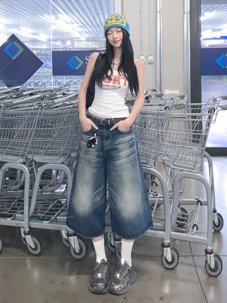 American Style High Waist Straight Leg Jeans Women plus Size Loose Wide Leg mid Length Pants Versatile Seven-Five Length
American Style High Waist Straight Leg Jeans Women plus Size Loose Wide Leg mid Length Pants Versatile Seven-Five Length