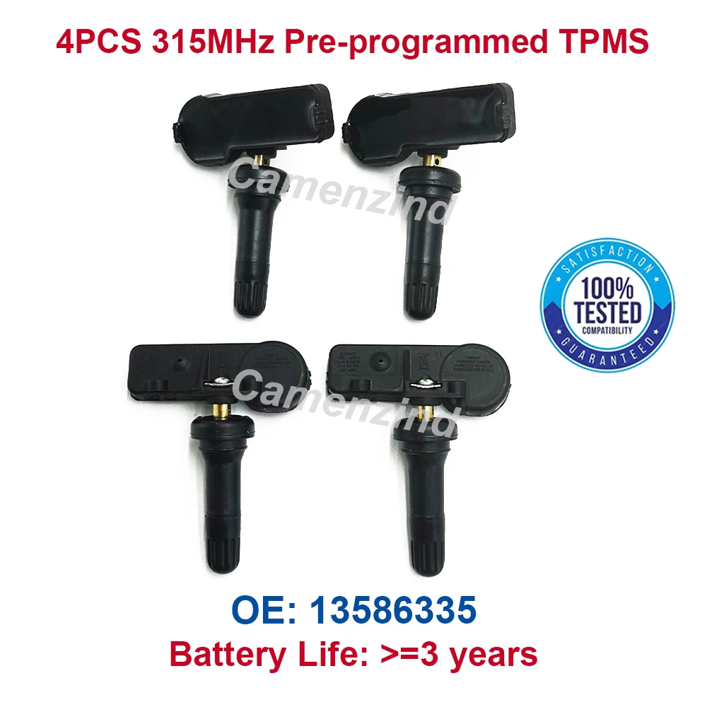 4PCS 13586335 TPMS Tire Pressure Sensor 13598771 For Chevrolet Suburban Silverado Tahoe GMC Sierra Yukon Cadillac Buick 315MHz
4PCS 13586335 TPMS Tire Pressure Sensor 13598771 For Chevrolet Suburban Silverado Tahoe GMC Sierra Yukon Cadillac Buick 315MHz