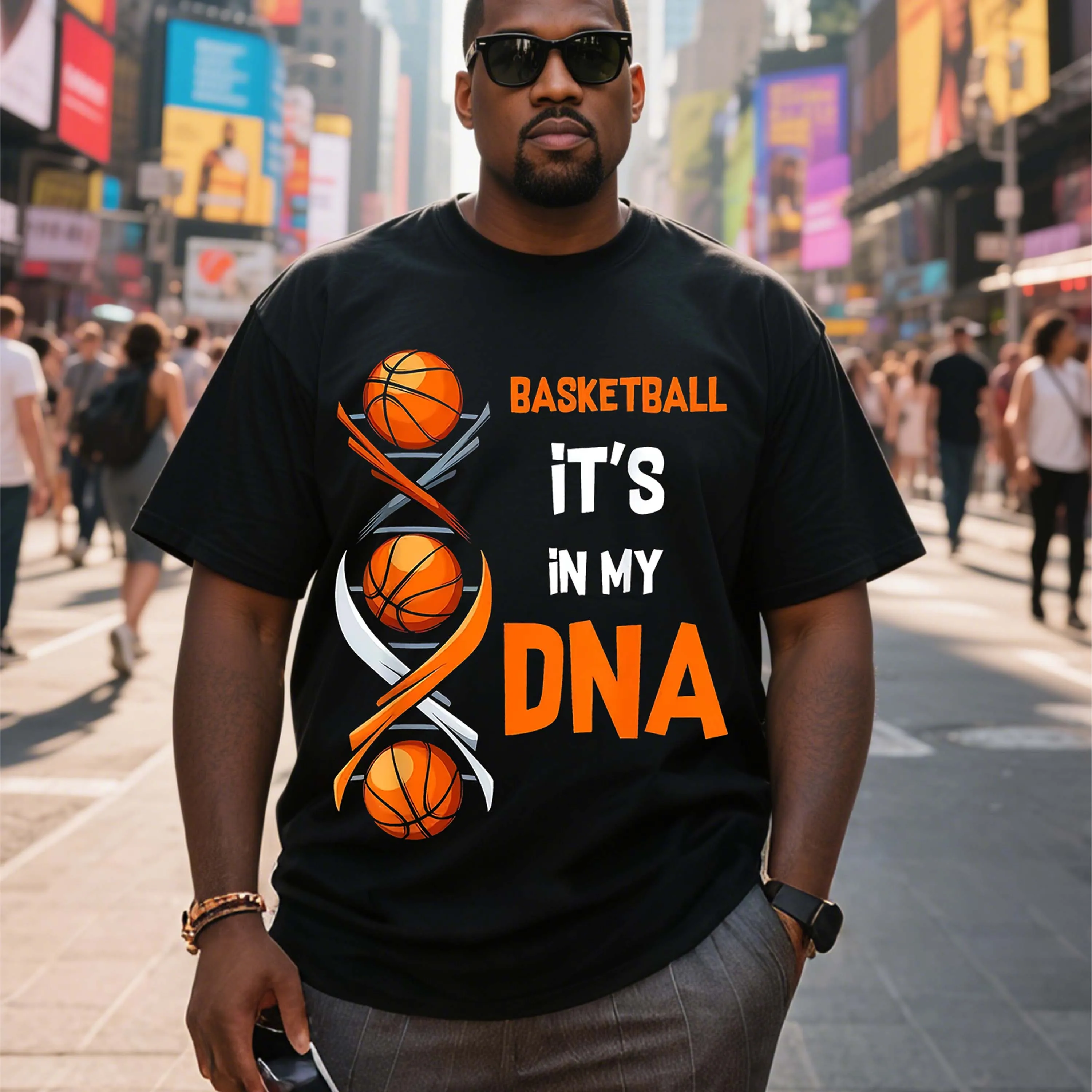 Черная футболка больших размеров с коротким рукавом и баскетбольным рисунком ДНК для мужчин, подходящая для летней одежды для отдыха на открытом воздухе
Черная футболка больших размеров с коротким рукавом и баскетбольным рисунком ДНК для мужчин, подходящая для летней одежды для отдыха на открытом воздухе