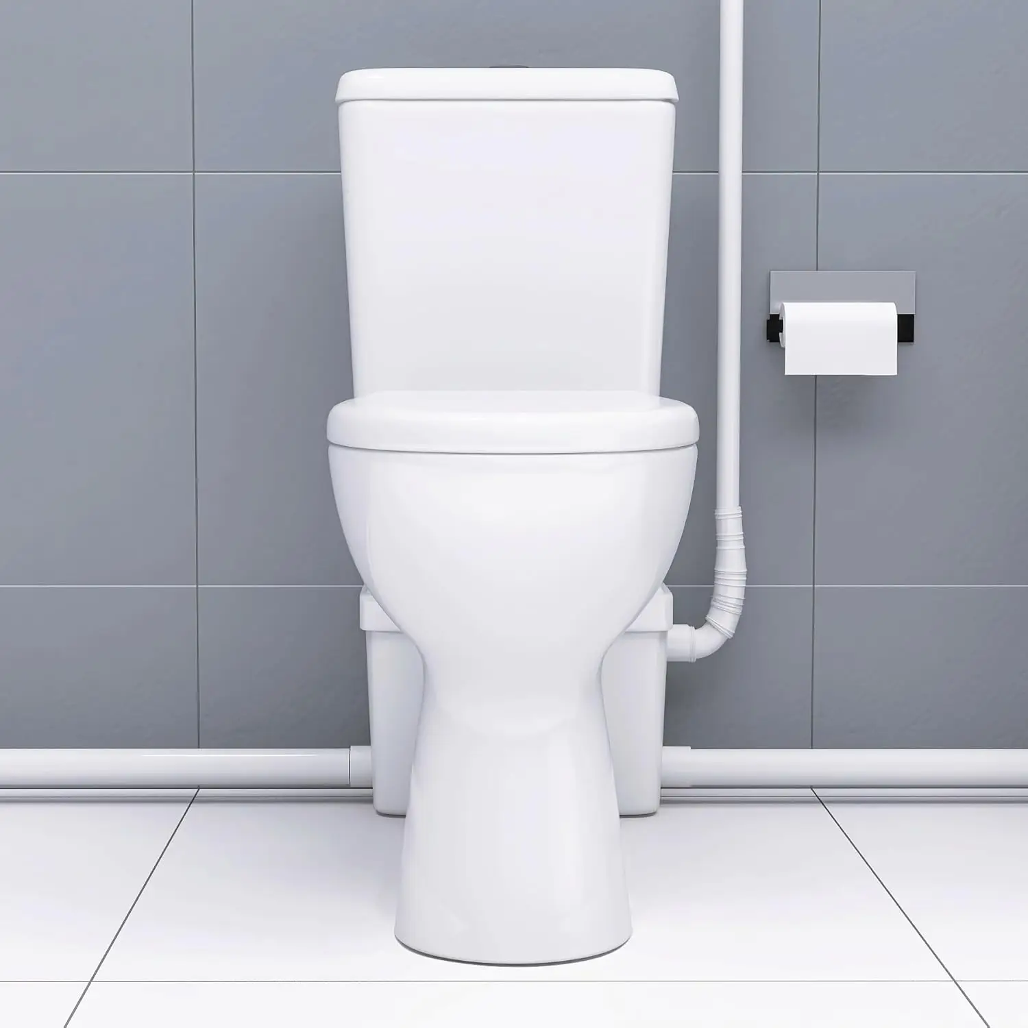 600W Macerator Pump Toilet Upflush System for Basement Extra Tall 19" Comfort With Dual Flush Tank & 3 Connectioned for, Custom
600W Macerator Pump Toilet Upflush System for Basement Extra Tall 19" Comfort With Dual Flush Tank & 3 Connectioned for, Custom