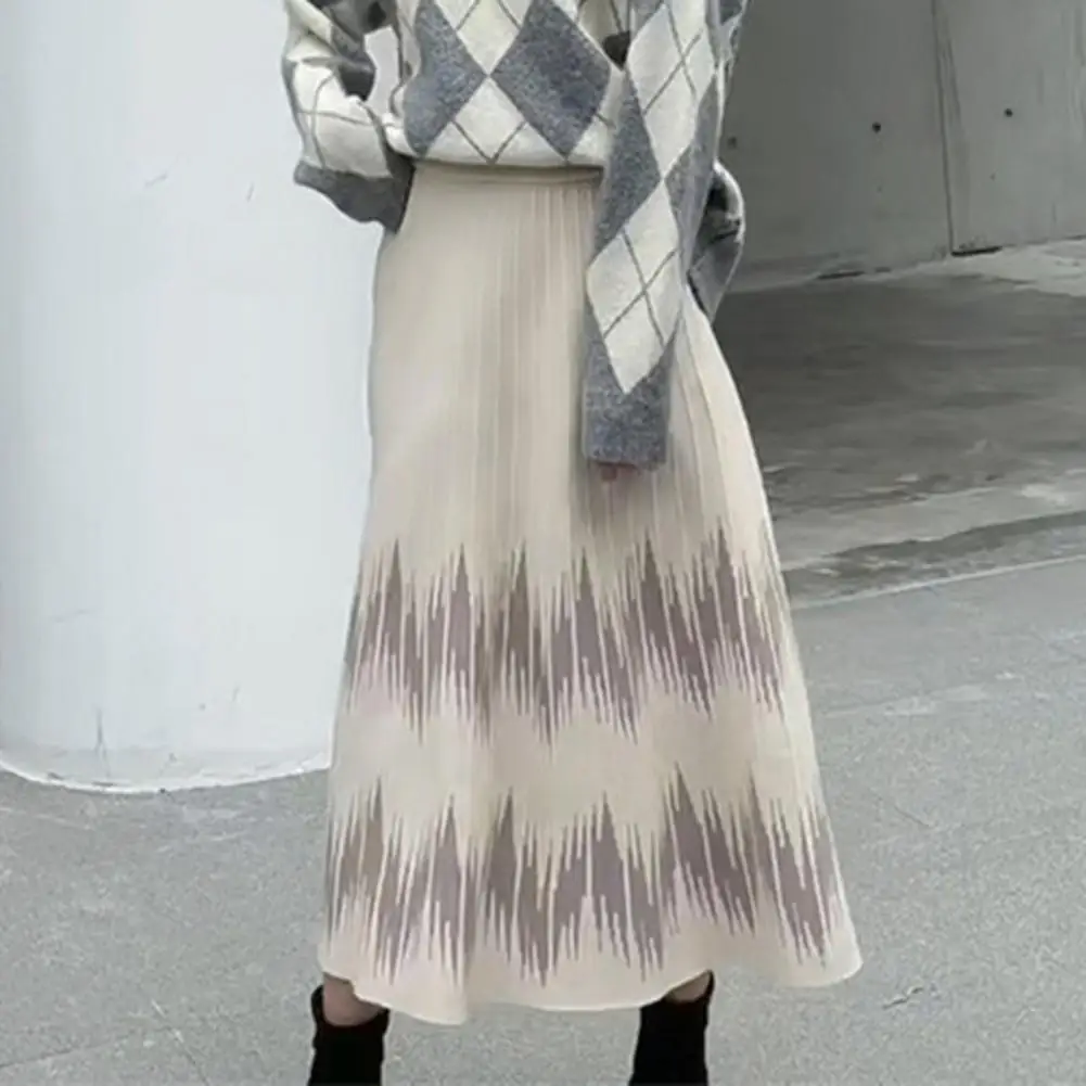 Autumn Women Skirt High Waist Elastic Waist Knitted Polyester A-line Big Swing Commute Midi Skirts for Woman 2023 롱스커트
Autumn Women Skirt High Waist Elastic Waist Knitted Polyester A-line Big Swing Commute Midi Skirts for Woman 2023 롱스커트