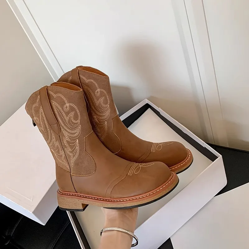 Lady Boots Boots-Women Shoes 2024 Leather Ankle Cowboy Retro White Ankle Boots Denim Women's Shoes Boots-Women Low Cowboy
Lady Boots Boots-Women Shoes 2024 Leather Ankle Cowboy Retro White Ankle Boots Denim Women's Shoes Boots-Women Low Cowboy