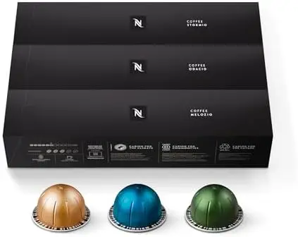 Nespresso Vertuo Variety Pack - 30 Medium & Dark Roast Coffee Pods for 7.8 oz Brews
Nespresso Vertuo Variety Pack - 30 Medium & Dark Roast Coffee Pods for 7.8 oz Brews