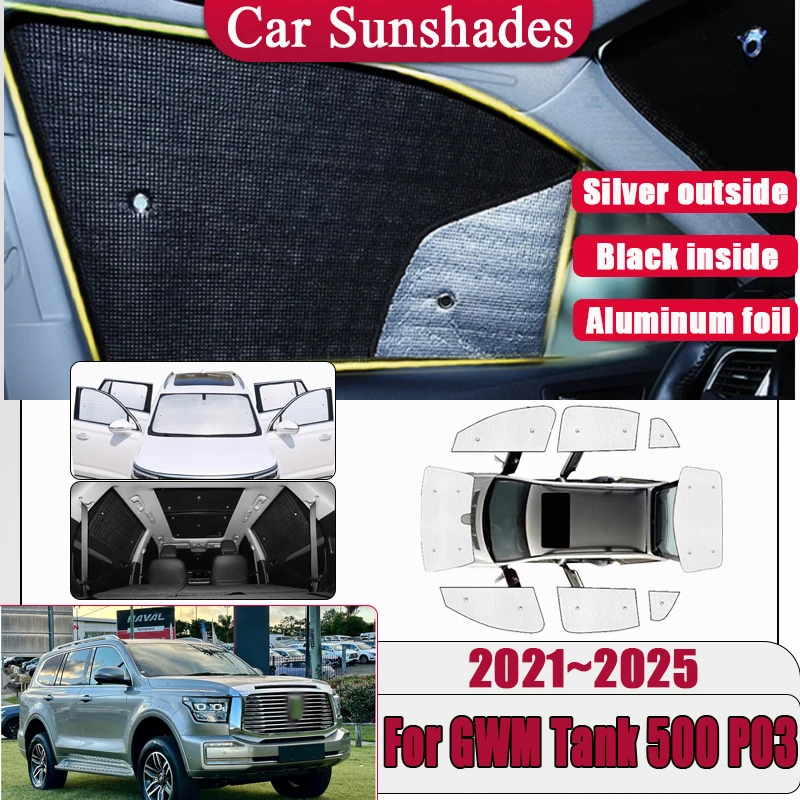 For GWM Tank 500 P03 2021 2022 2023 2024 2025 Car Heat Insulation Full Coverage Sunshade Side Window Visor Anti-UV Accessories
For GWM Tank 500 P03 2021 2022 2023 2024 2025 Car Heat Insulation Full Coverage Sunshade Side Window Visor Anti-UV Accessories