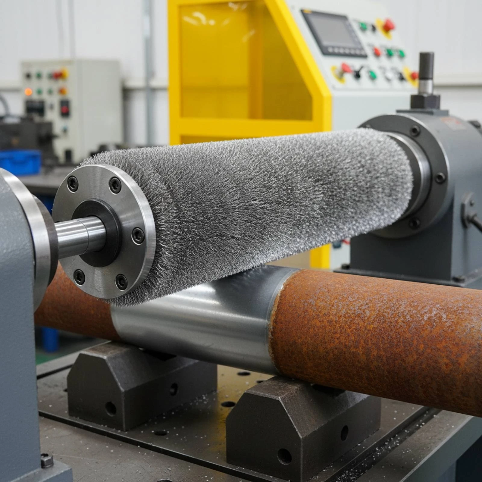 Stainless Steel Wire Brush Roller Metal Hub Industrial Polishing Brush Roller Machine Part Rust Removal
Stainless Steel Wire Brush Roller Metal Hub Industrial Polishing Brush Roller Machine Part Rust Removal