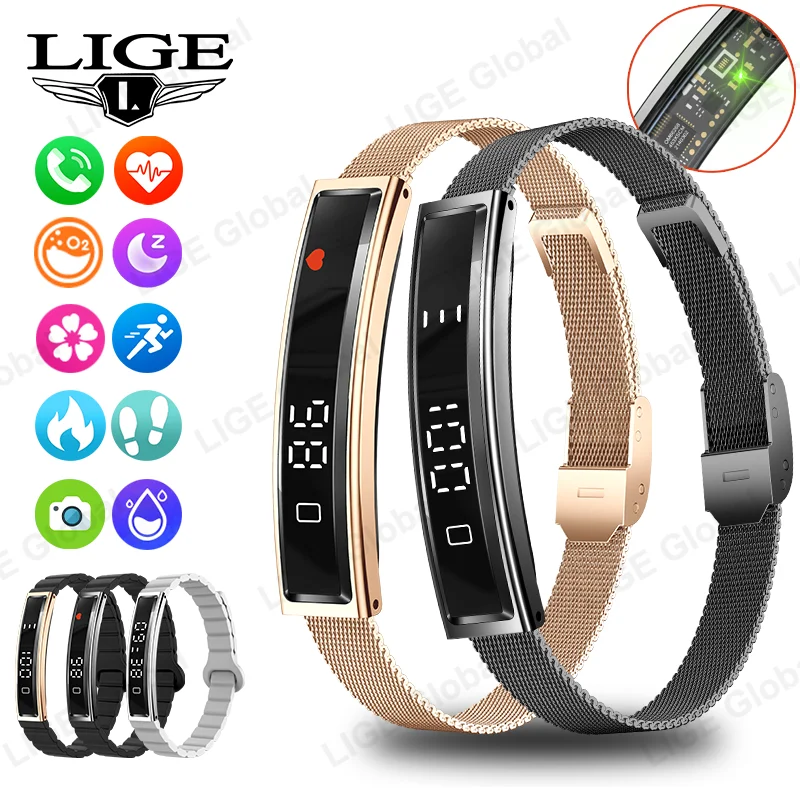 LIGE Smart Bracelet Heart Rate Blood Oxygen Health Monitor Pedometer Sports Fitness Tracker For Men Women Electronic Smartwatch
LIGE Smart Bracelet Heart Rate Blood Oxygen Health Monitor Pedometer Sports Fitness Tracker For Men Women Electronic Smartwatch