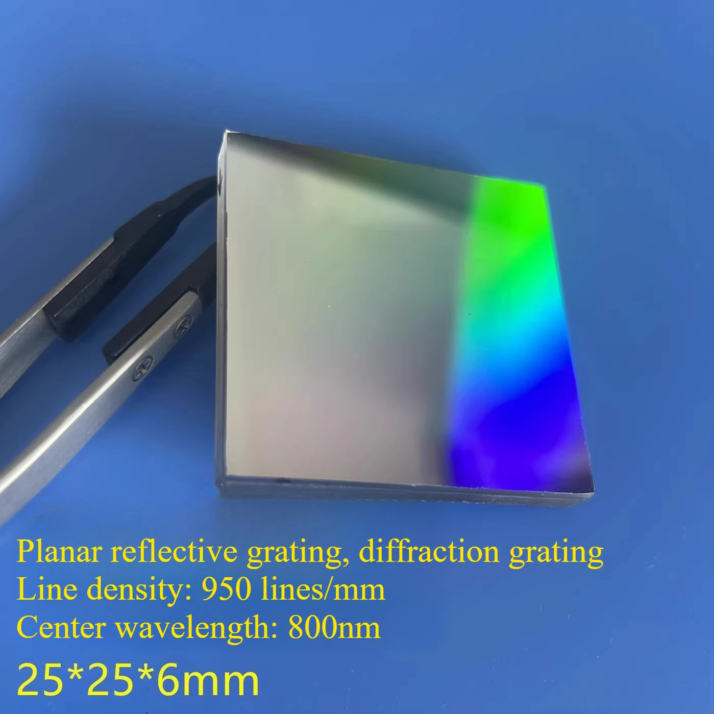 25*25*6 мм K9 оптическое стекло лазерное отражение решетка свет спектральное разложение прецизионная оптика компонент 950 линий/мм 
25*25*6 мм K9 оптическое стекло лазерное отражение решетка свет спектральное разложение прецизионная оптика компонент 950 линий/мм