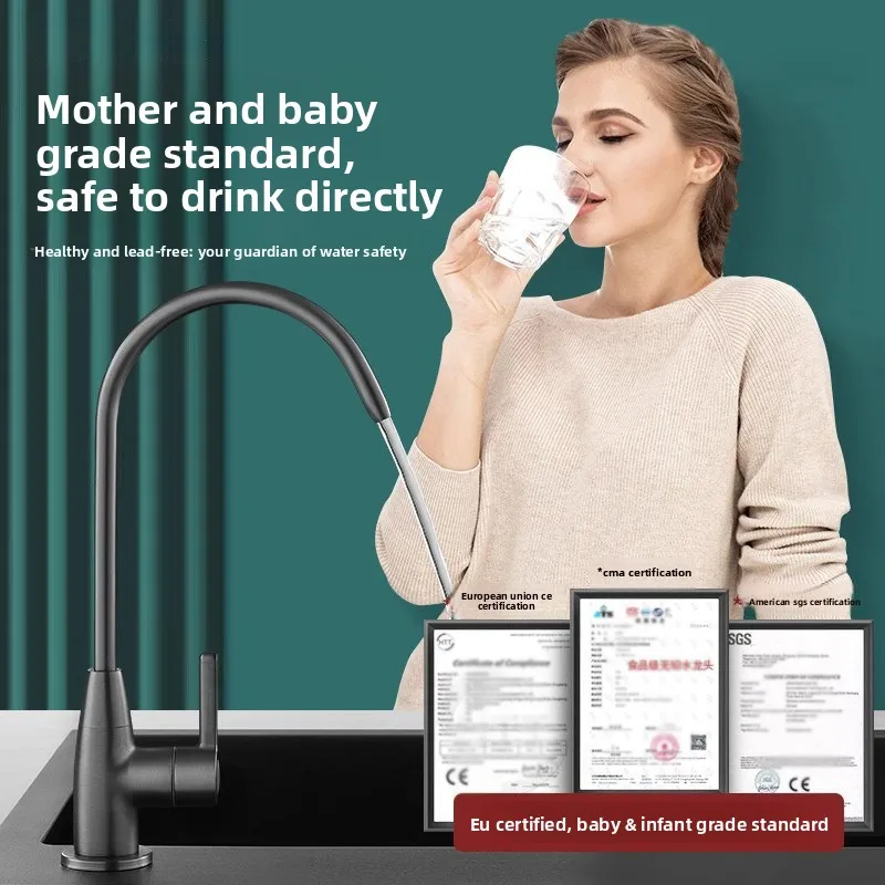 316 Stainless Steel Water Purifier Tap 360° Swivel Spout Kitchen Drinking Water Faucet with Complete Installation Accessories
316 Stainless Steel Water Purifier Tap 360° Swivel Spout Kitchen Drinking Water Faucet with Complete Installation Accessories