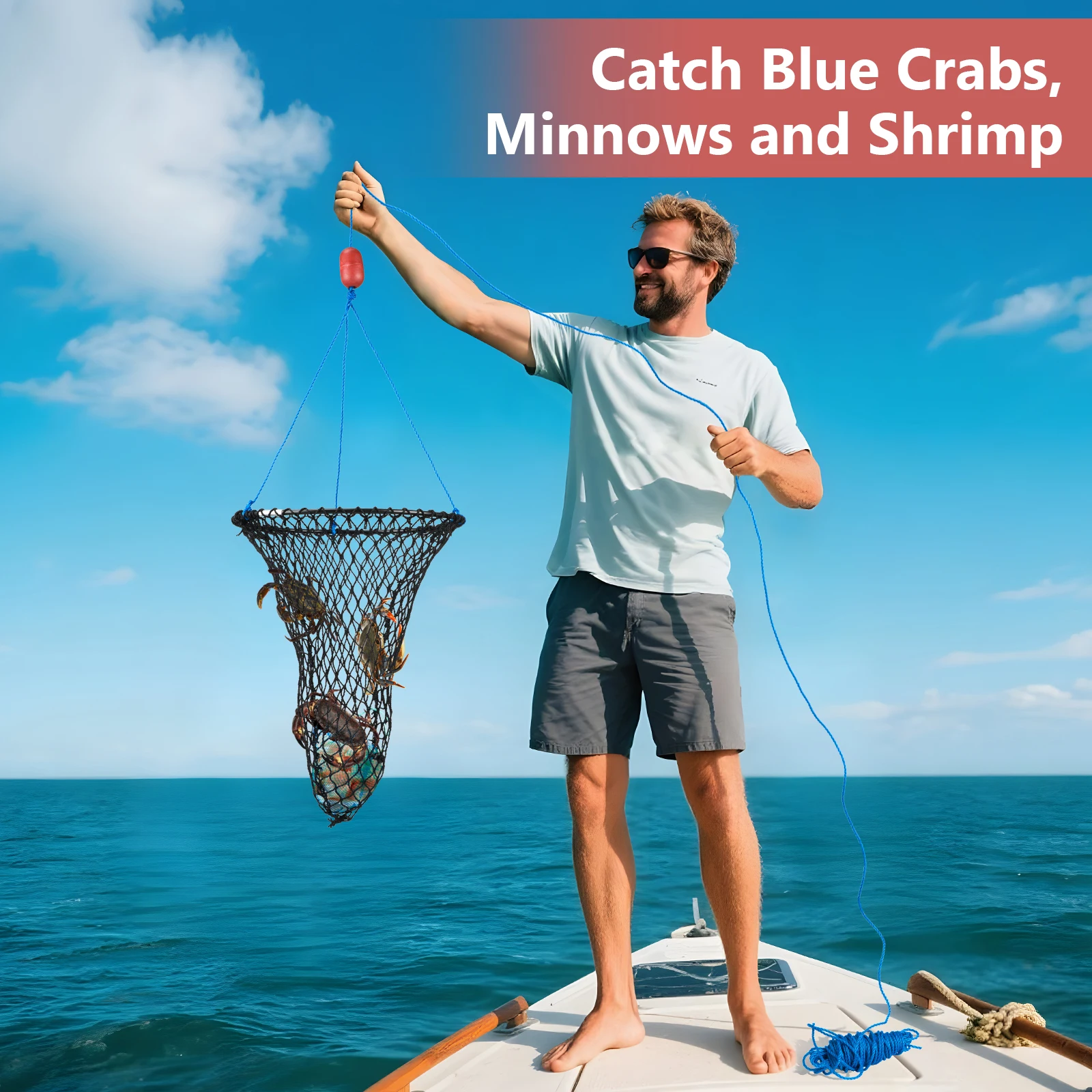 2pcs Lobster Crab Trap Nets Foldable Small Round Casting Steel Ring Nylon Mesh Fishing Net With Rope Bait Clip Crab Catching Net
2pcs Lobster Crab Trap Nets Foldable Small Round Casting Steel Ring Nylon Mesh Fishing Net With Rope Bait Clip Crab Catching Net