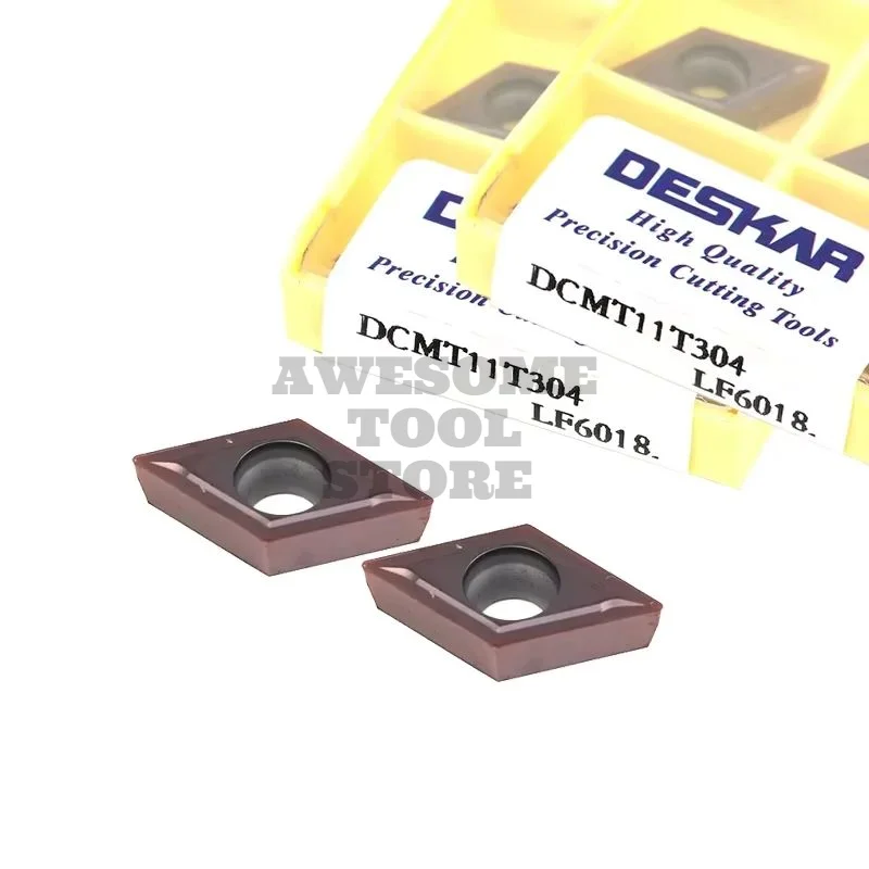 DESKAR DCMT070204 DCMT070208 DCMT11T304 DCMT11T308 LF6018 Carbide Insert DCMT Insert Lathe Tool For Stainless steel
DESKAR DCMT070204 DCMT070208 DCMT11T304 DCMT11T308 LF6018 Carbide Insert DCMT Insert Lathe Tool For Stainless steel