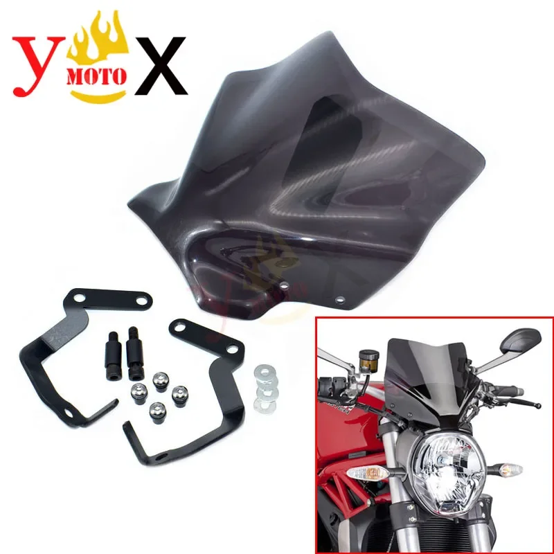 Smoke Windshield Windscreen Deflector W/ Bracket Support Mounting Screws For DUCATI MONSTER 821 1200S 2014-2016 2015
Smoke Windshield Windscreen Deflector W/ Bracket Support Mounting Screws For DUCATI MONSTER 821 1200S 2014-2016 2015