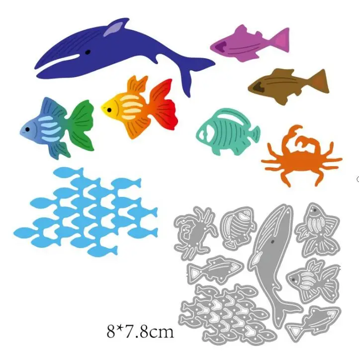 Fish metal cutting dies mold Scrapbooking paper craft knife mould blade punch template Embossing stencils 1pcs
Fish metal cutting dies mold Scrapbooking paper craft knife mould blade punch template Embossing stencils 1pcs