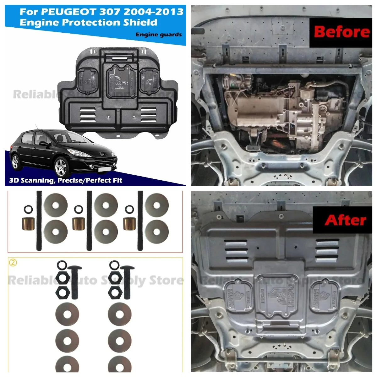 Universal Car Engine Shield Underbody Protection Plate for All Vehicles for PEUGEOT 307 2004-2013
Universal Car Engine Shield Underbody Protection Plate for All Vehicles for PEUGEOT 307 2004-2013