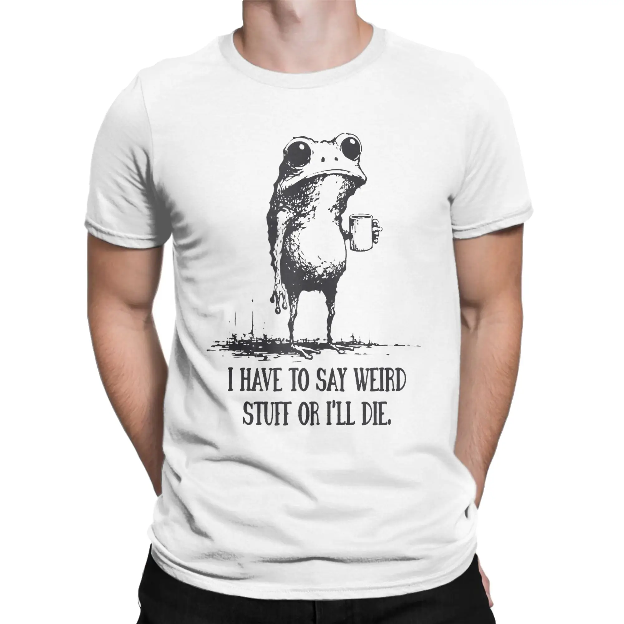 I Have to Say Weird Stuff Or I'll Die Funny Frog Meme T-Shirt Beach Hippie T Shirts Men Cotton Oversize Top Tees Y2K Basic Tops
I Have to Say Weird Stuff Or I'll Die Funny Frog Meme T-Shirt Beach Hippie T Shirts Men Cotton Oversize Top Tees Y2K Basic Tops