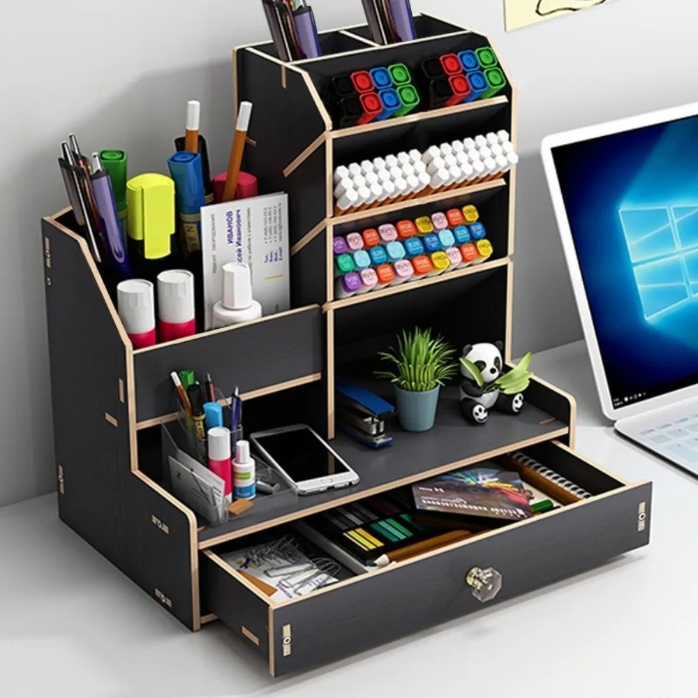 Large Capacity Wooden Desk Organiser Angled Design With Drawer Desktop Organizer DIY Design Multifunctional
Large Capacity Wooden Desk Organiser Angled Design With Drawer Desktop Organizer DIY Design Multifunctional