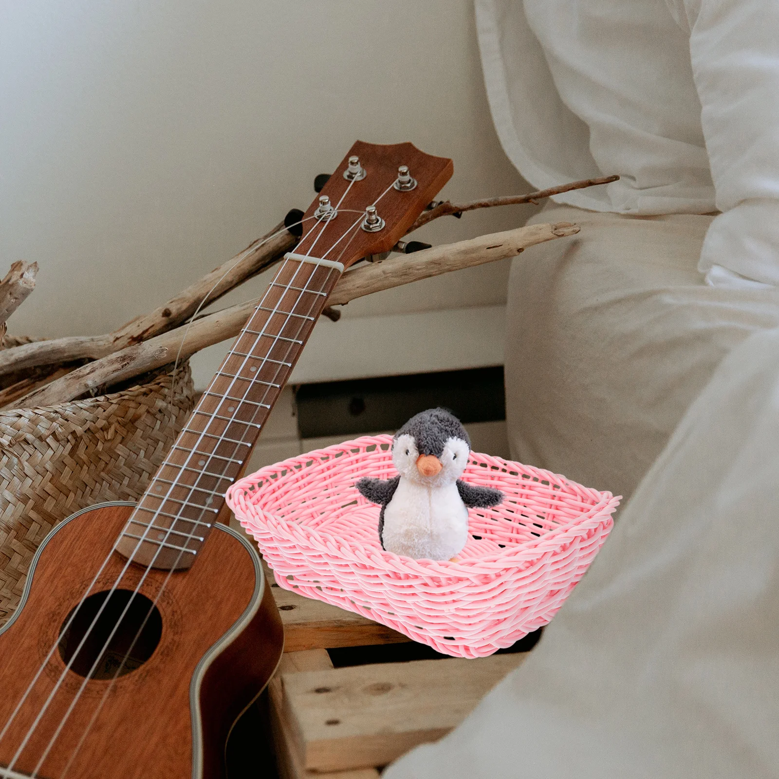 1Pcs Stylish Macaron Color Storage Basket Fine Woven Craftsmanship for Household Sundries Organizer Multi-Function Tabletop
1Pcs Stylish Macaron Color Storage Basket Fine Woven Craftsmanship for Household Sundries Organizer Multi-Function Tabletop