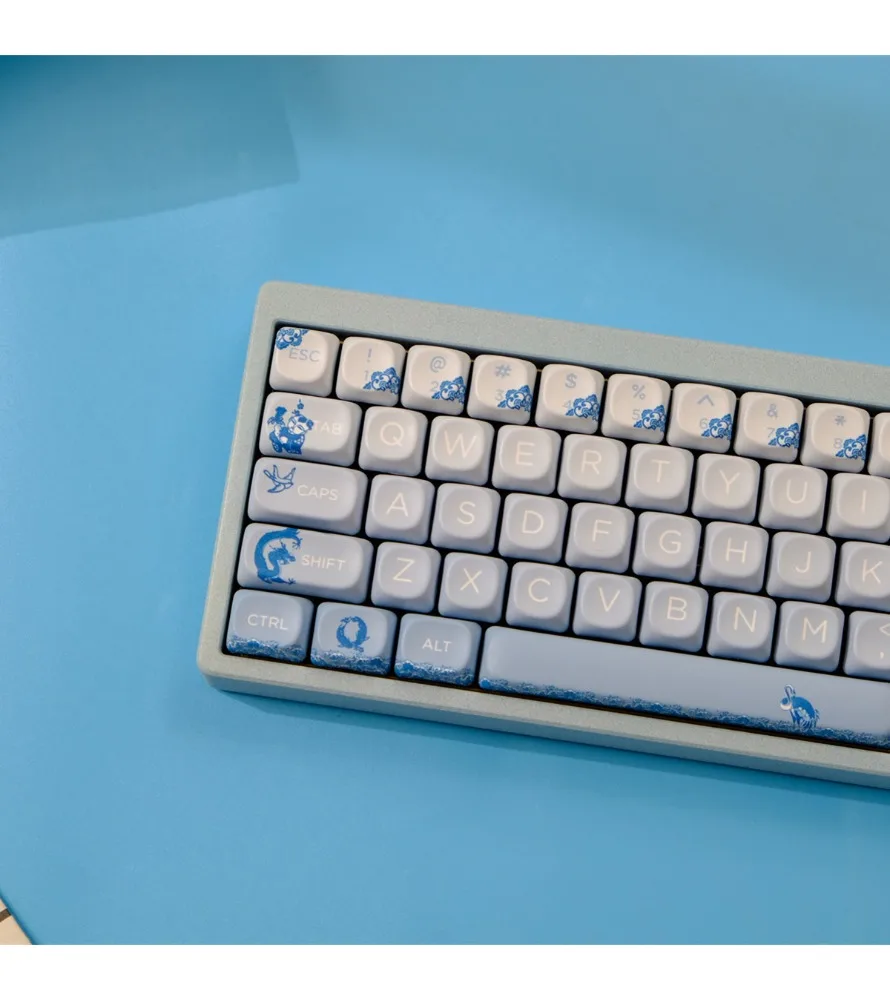 Sublimation mechanical keyboard cap wooting blue and white porcelain keycap PBTXOA highly personalized
Sublimation mechanical keyboard cap wooting blue and white porcelain keycap PBTXOA highly personalized