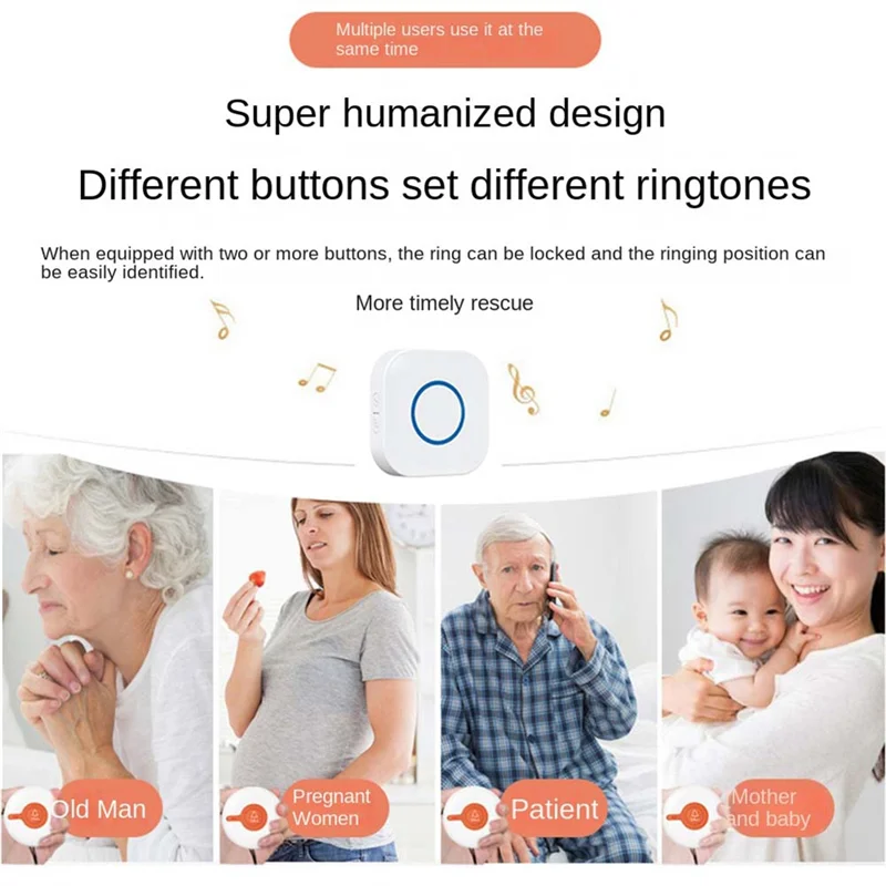 A96I-Patient Care Wireless Door Bell And Pager System, 4 Gear, 350M Range, For Disabled, Pregnant Woman US Plug
A96I-Patient Care Wireless Door Bell And Pager System, 4 Gear, 350M Range, For Disabled, Pregnant Woman US Plug
