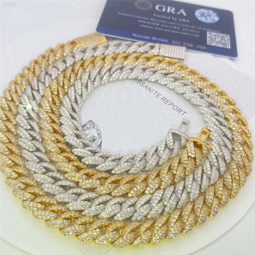 Iced Out 10mm Diamond Gold Cuban Link Chain 925 Sterling Silver 2 Rows Moissanite Cuban Chain Hip Hop Jewelry Necklace Bracelet
Iced Out 10mm Diamond Gold Cuban Link Chain 925 Sterling Silver 2 Rows Moissanite Cuban Chain Hip Hop Jewelry Necklace Bracelet